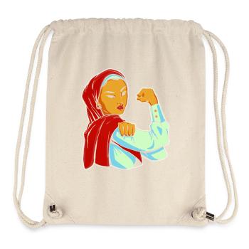 Woman with headscarf - Stanley/Stella Recycled Gym Bag - natural - Front