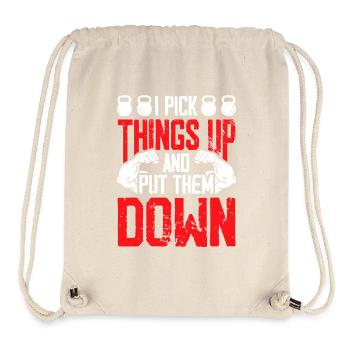 I pick things up and put them down - Stanley/Stella Recycled Gym Bag - natural - Front