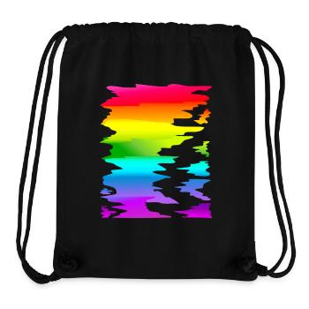colorful rainbow gradient - Stanley/Stella Recycled Gym Bag - black - Front