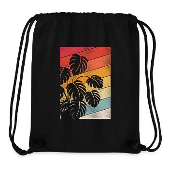 Amoureux des plantes jardinage rétro - Sac à cordon recyclé Stanley/Stella - noir - Devant