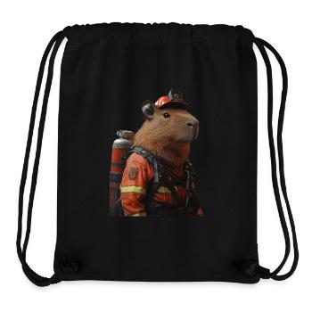 Wasserschwein - Stanley/Stella recycelter Gym Bag - Schwarz - Vorne
