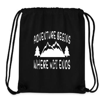 Abenteuer Outdoor Camping Natur Freiheit Wandern - Stanley/Stella recycelter Gym Bag - Schwarz - Vorne