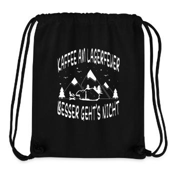 Kaffee Lagerfeuer Outdoor Abenteuer Camping Natur - Stanley/Stella recycelter Gym Bag - Schwarz - Vorne
