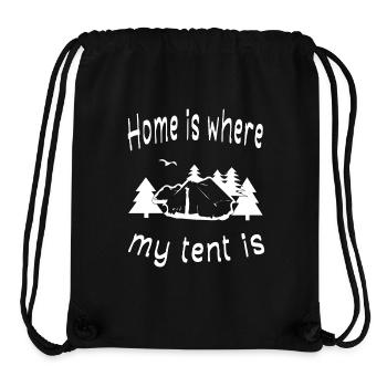 Adventure Outdoor Camping Nature Freedom Hiking - Stanley/Stella Recycled Gym Bag - black - Front