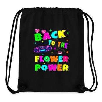 Retro Party 80s 70s 90s Music Festival Gift - Stanley/Stella Recycled Gym Bag - black - Front