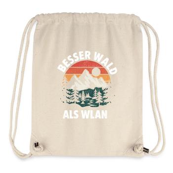 Besser Wald als WLan Natur Camping Wandern Witz - Stanley/Stella recycelter Gym Bag - Naturweiß - Vorne