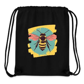Abeille - Sac à cordon recyclé Stanley/Stella - noir - Devant