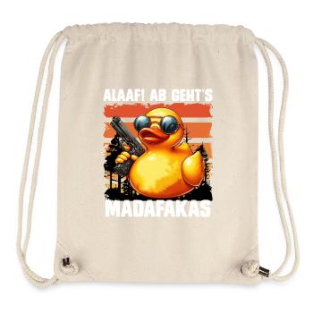 Karneval Ente ALAAF! AB GEHTS MADAFAKAS Lustiges - Stanley/Stella recycelter Gym Bag - Naturweiß - Vorne