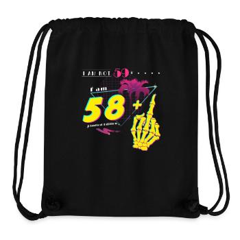 I'm Not 59, I'm 58 + Middle Finger - Born at 1966 - Stanley/Stella Recycled Gym Bag - black - Front