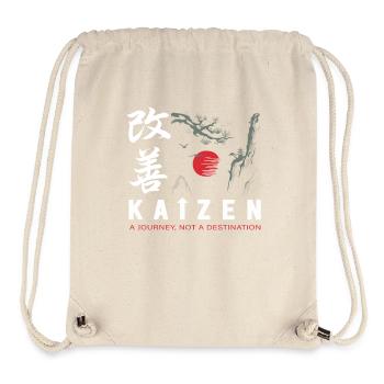 Kaizen: Eine Reise, kein Ziel - Stanley/Stella recycelter Gym Bag - Naturweiß - Vorne
