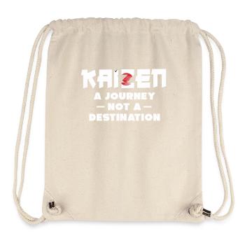 Kaizen : un voyage, pas une destination - Sac à cordon recyclé Stanley/Stella - blanc naturel - Devant