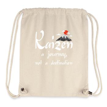 Kaizen: Eine Reise, kein Ziel - Stanley/Stella recycelter Gym Bag - Naturweiß - Vorne