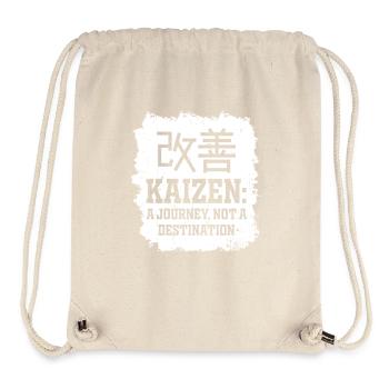 Kaizen: Eine Reise, kein Ziel - Stanley/Stella recycelter Gym Bag - Naturweiß - Vorne