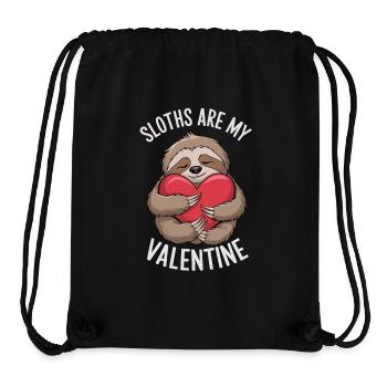Sloth Love – Funny Valentine's Day Shirt - Stanley/Stella Recycled Gym Bag - black - Front