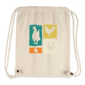 Poulet Coq - Sac à cordon recyclé Stanley/Stella - blanc naturel - Devant