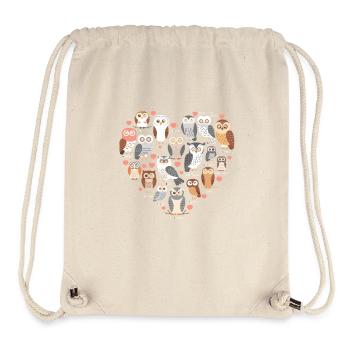 Süße Eule Mit Herz Für Eulenliebhaber - Stanley/Stella recycelter Gym Bag - Naturweiß - Vorne