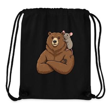 Bear and Mouse - Stanley/Stella Recycled Gym Bag - black - Front