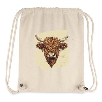 Scottish Highland cattle - Stanley/Stella Recycled Gym Bag - natural - Front