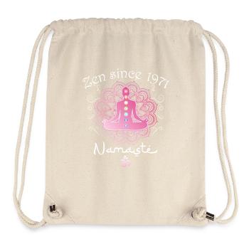 Zen Since 1971 - 54 Years of Calm and Clarity - Stanley/Stella Recycled Gym Bag - natural - Front