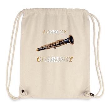 I FEEL MY CLARINET - Stanley/Stella recycelter Gym Bag - Naturweiß - Vorne