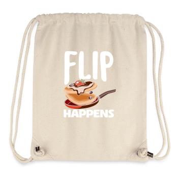 Pancakes Flip Happens Fun Breakfast - Stanley/Stella Recycled Gym Bag - natural - Front
