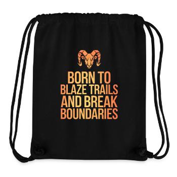 Aries Zodiac Sign: Born to Push Boundaries - Stanley/Stella Recycled Gym Bag - black - Front
