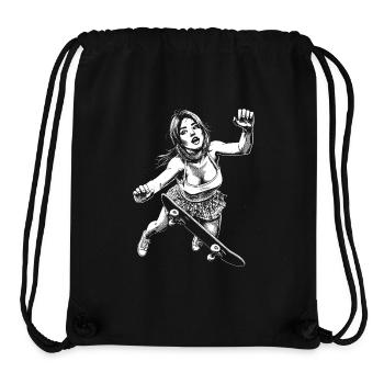Skaterin im Fall – Hingabe & Härte Shirt - Stanley/Stella recycelter Gym Bag - Schwarz - Vorne