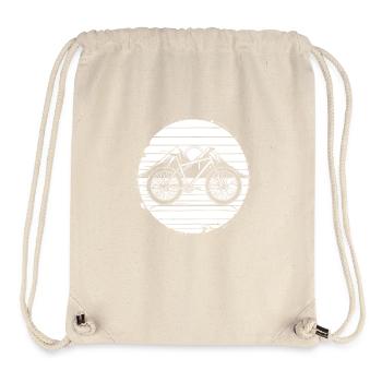 Mountain Bike Cyclist Graphic - Stanley/Stella Recycled Gym Bag - natural - Front