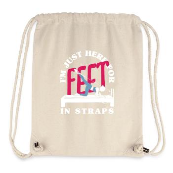 Pilates: Here For Feet In Straps - Stanley/Stella Recycled Gym Bag - natural - Front