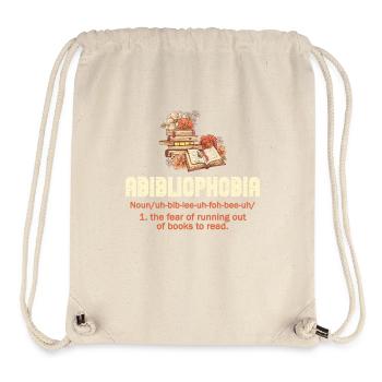 Abibliophobia Bookworm Reading Books - Stanley/Stella Recycled Gym Bag - natural - Front