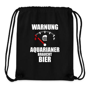AQUARIANER Spruch Bier - Stanley/Stella recycelter Gym Bag - Schwarz - Vorne