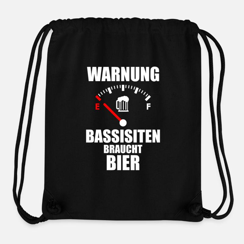 BASSISITEN Spruch Bier - Stanley/Stella recycelter Gym Bag - Schwarz