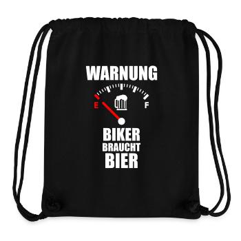 BIKER Saying Beer - Stanley/Stella Recycled Gym Bag - black - Front