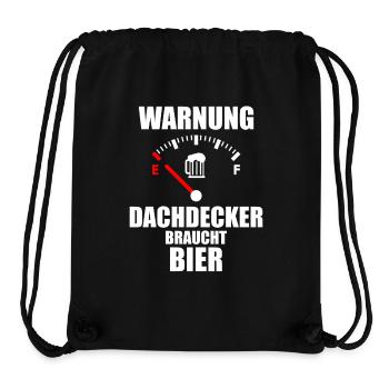 DACHDECKER Spruch Bier - Stanley/Stella recycelter Gym Bag - Schwarz - Vorne