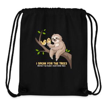 I speak for the trees: environmental activist - Stanley/Stella Recycled Gym Bag - black - Front