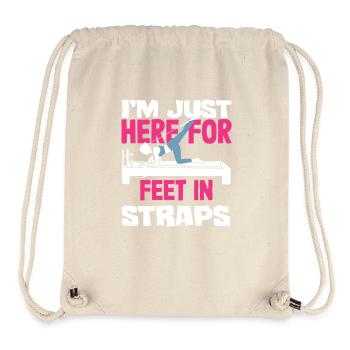 Pilates ici pour les pieds en bretelles - Sac à cordon recyclé Stanley/Stella - blanc naturel - Devant