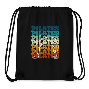 Motif d’exercice de Pilates pour les fans de Pilates - Sac à cordon recyclé Stanley/Stella - noir - Devant