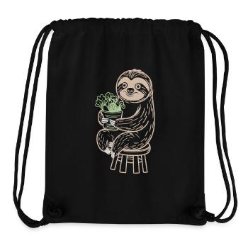 Cozy Sloth Délice végétarien végétalien - Sac à cordon recyclé Stanley/Stella - noir - Devant