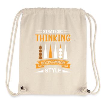 Backgammon Spiel - Stanley/Stella recycelter Gym Bag - Naturweiß - Vorne