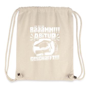 ABITUR GESCHAFFT!! Abi Geschafft Lustiges - Stanley/Stella recycelter Gym Bag - Naturweiß - Vorne