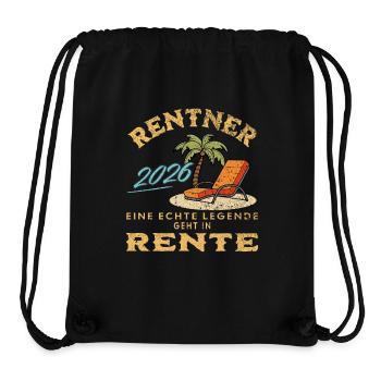 Rentner 2026 - Stanley/Stella recycelter Gym Bag - Schwarz - Vorne