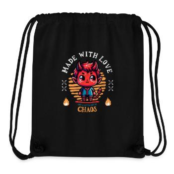 Made with Love and a Little Bit Chaos - Stanley/Stella Recycled Gym Bag - black - Front