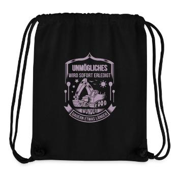 Baggerfahrer Unmögliches sofort erledigt - Stanley/Stella recycelter Gym Bag - Schwarz - Vorne