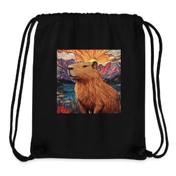 Wasserschwein - Stanley/Stella recycelter Gym Bag - Schwarz - Vorne