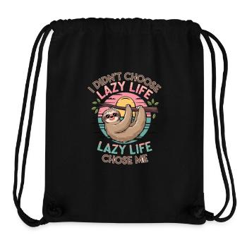 Faules Leben Wählte Mich, Faultier - Stanley/Stella recycelter Gym Bag - Schwarz - Vorne