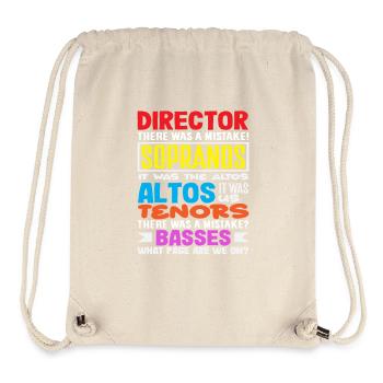 Musical Liebhaber Spaßige Chorstimmen Zitate - Stanley/Stella recycelter Gym Bag - Naturweiß - Vorne