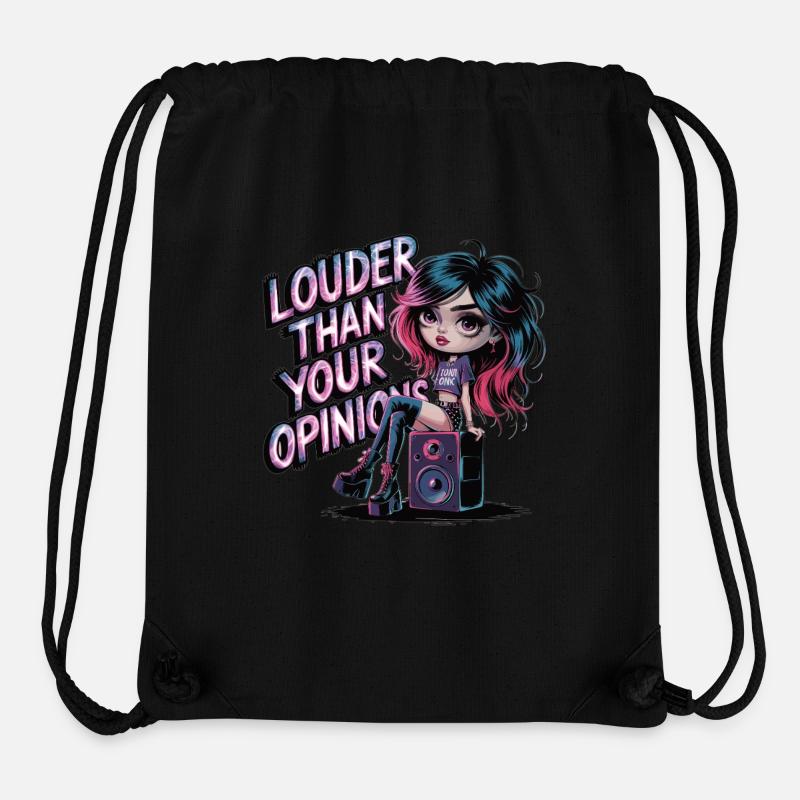 Lauter als deine Meinung – Punk & Goth Statement - Stanley/Stella recycelter Gym Bag - Schwarz