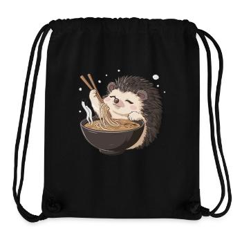Glücklicher Igel genießt Ramen – Kawaii Food Love - Stanley/Stella recycelter Gym Bag - Schwarz - Vorne