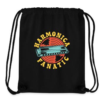 drôle d’harmoniciste fanatique harmonica - Sac à cordon recyclé Stanley/Stella - noir - Devant