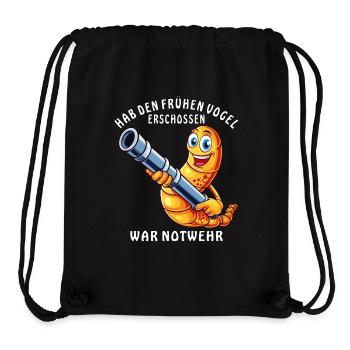 SHOT THE EARLY BIRD SELF-DEFENSE - Stanley/Stella Recycled Gym Bag - black - Front